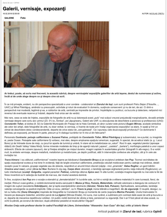 Nicolae Cretu_Ziarul de Iasi 2018