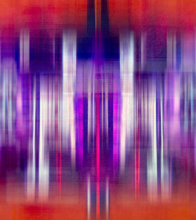 Fractal Lights reveals an abstract vision shaped by fleeting fragments of urban motion. Vertical lines stretch and blur, capturing the essence of cars’ tail lights as they retreat into the night, their forms dissolving between clarity and shadow. The interplay of warm oranges and deep reds frames the composition, creating an immersive glow that pulses with quiet intensity. This convergence of light and motion generates a rhythmic flow, inviting the viewer to explore layers of energy and depth woven through the image. The work strikes a balance between stillness and movement, evoking the transient moments when the city’s vibrant pulse meets a meditative pause.